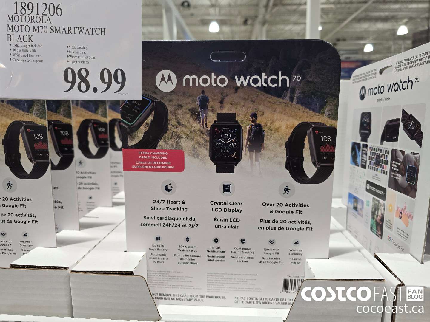 1891206 MOTOROLA MOTO M70 SMARTWATCH BLACK $98.99