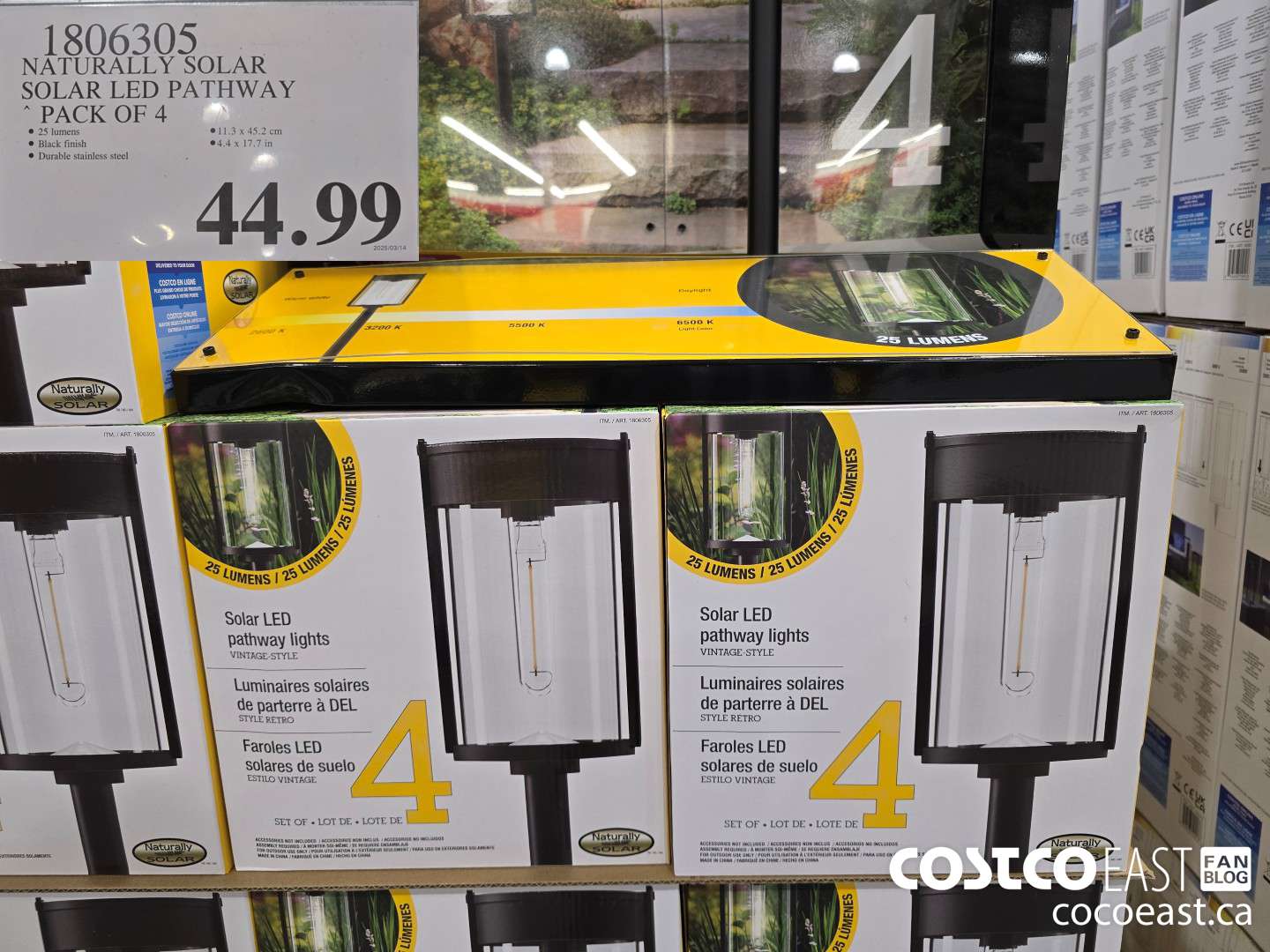 1806305 NATURALLY SOLAR SOLAR LED PATHWAY PACK OF 4 $44.99