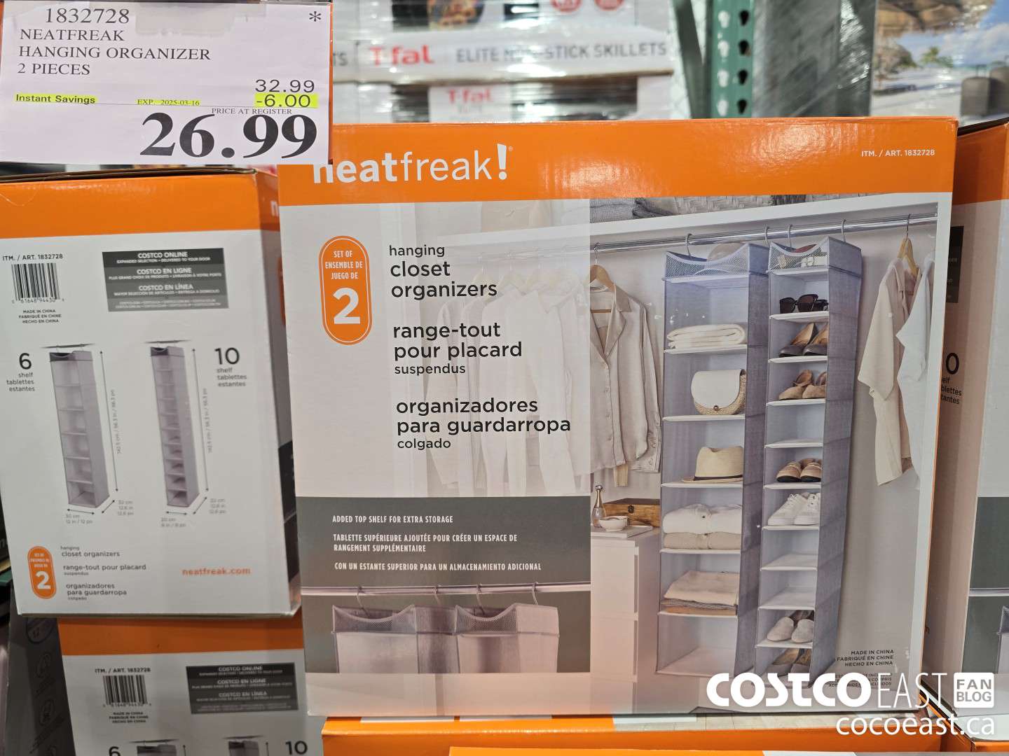 1832728 NEATFREAK HANGING ORGANIZER 2 PIECES ($6.00 INSTANT SAVINGS EXPIRES ON 2025-03-16) $26.99