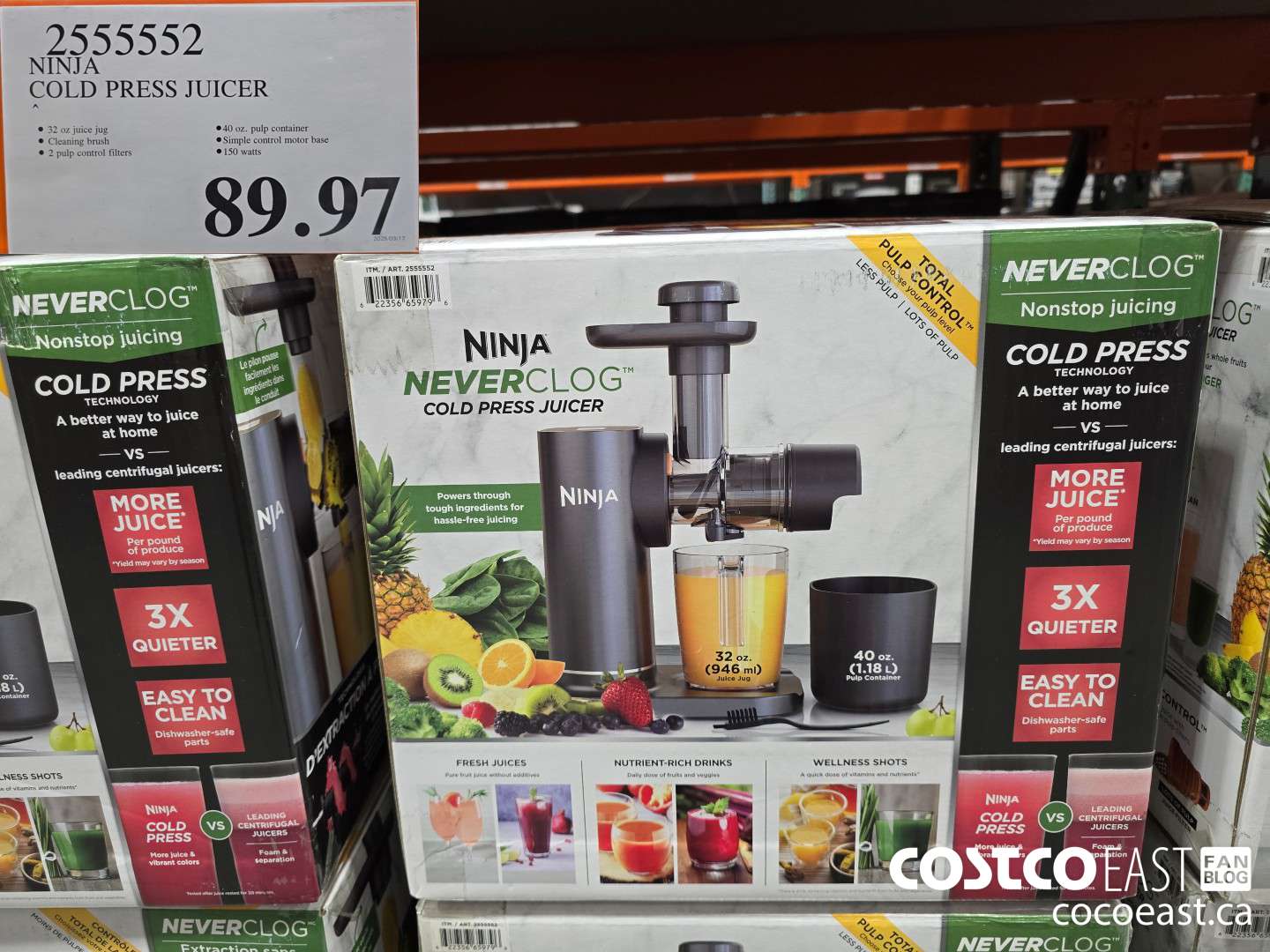 2555552 NINJA COLD PRESS JUICER $89.97