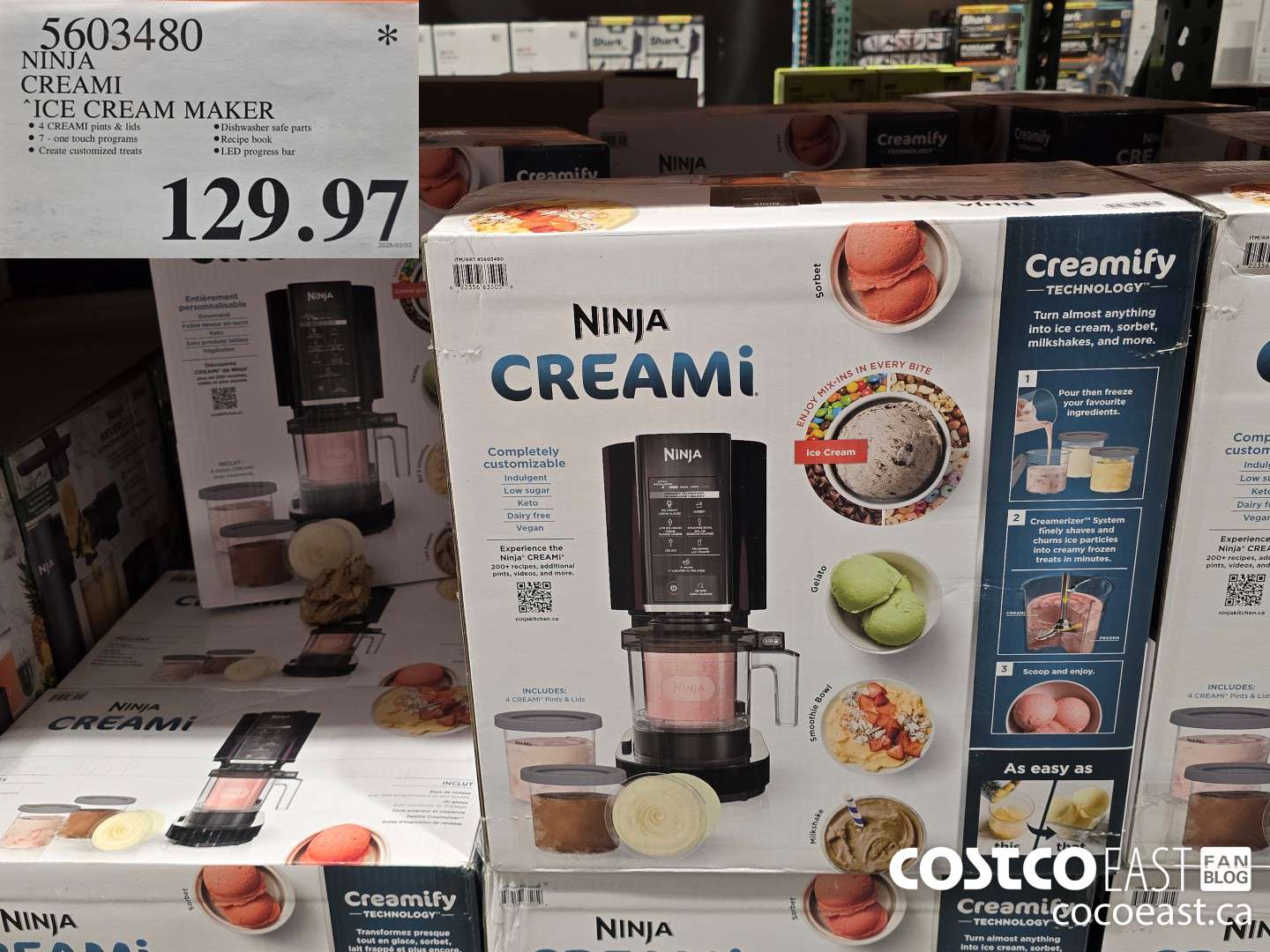 5603480 NINJA CREAMI ICE CREAM MAKER $129.97