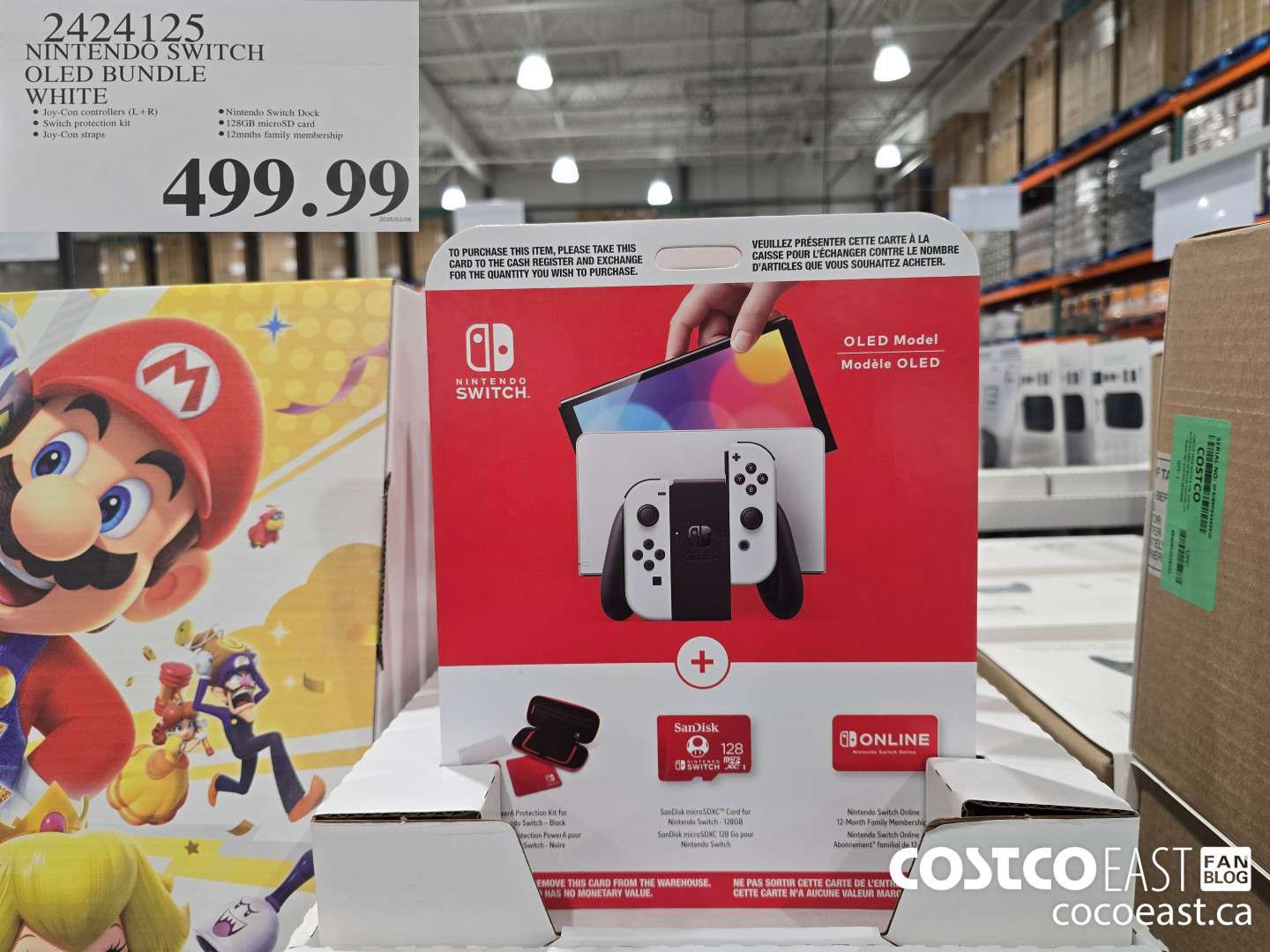 2424125 NINTENDO SWITCH OLED BUNDLE WHITE $499.99