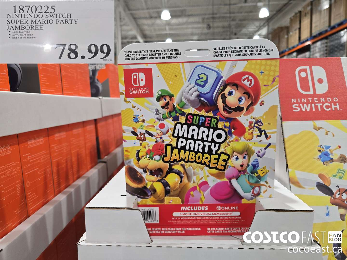 1870225 NINTENDO SWITCH SUPER MARIO PARTY JAMBOREE $78.99