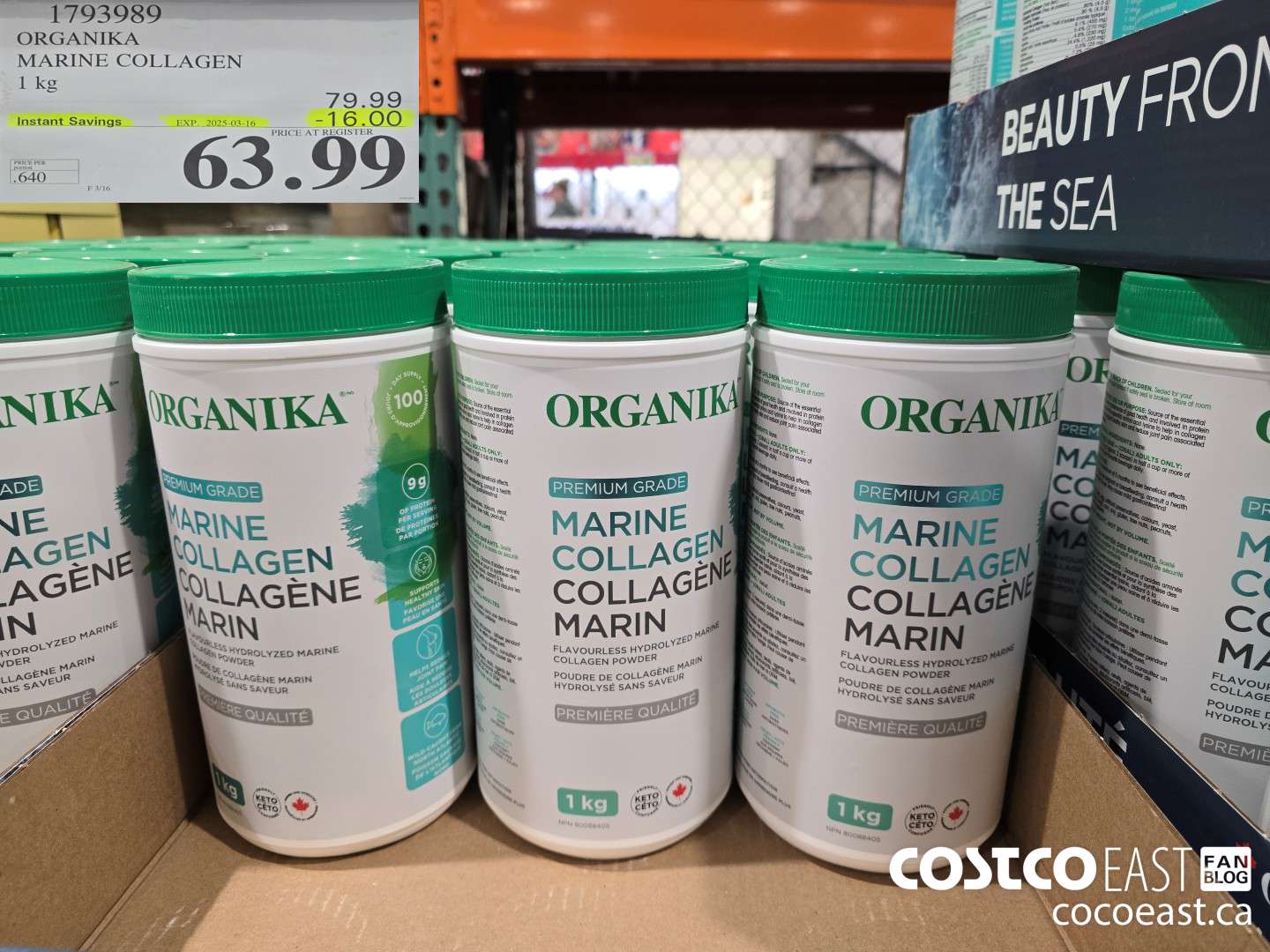 1793989 ORGANIKA MARINE COLLAGEN 1kg ($16.00 INSTANT SAVINGS EXPIRES ON 2025-03-16) $63.99