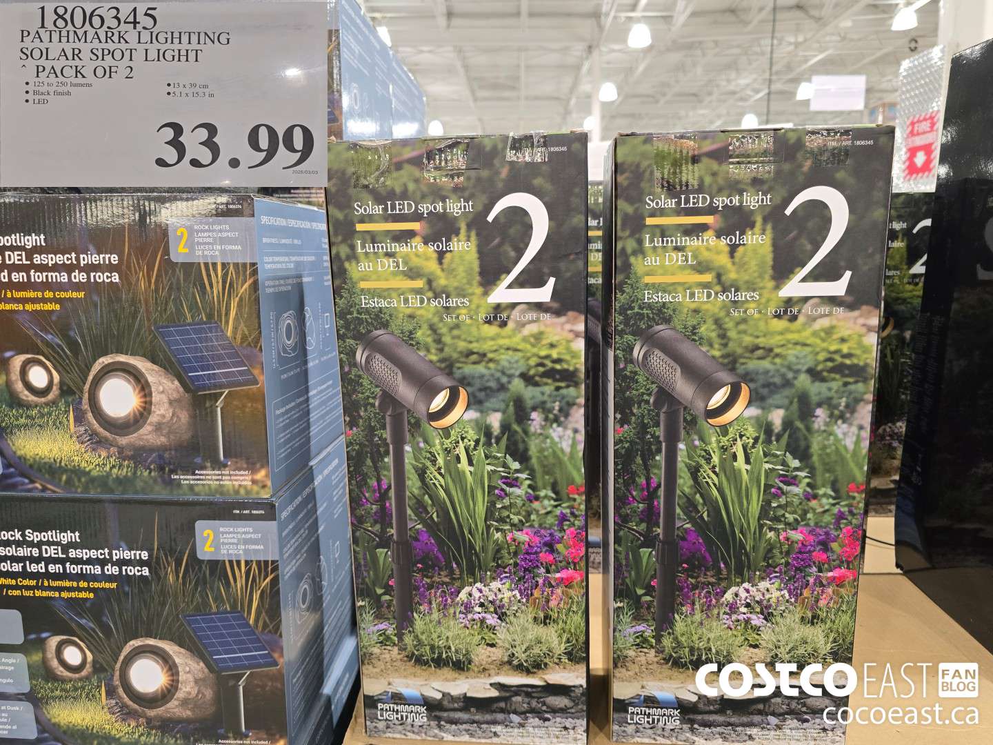 1806345 PATHMARK LIGHTING SOLAR SPOT LIGHT PACK OF 2 $33.99