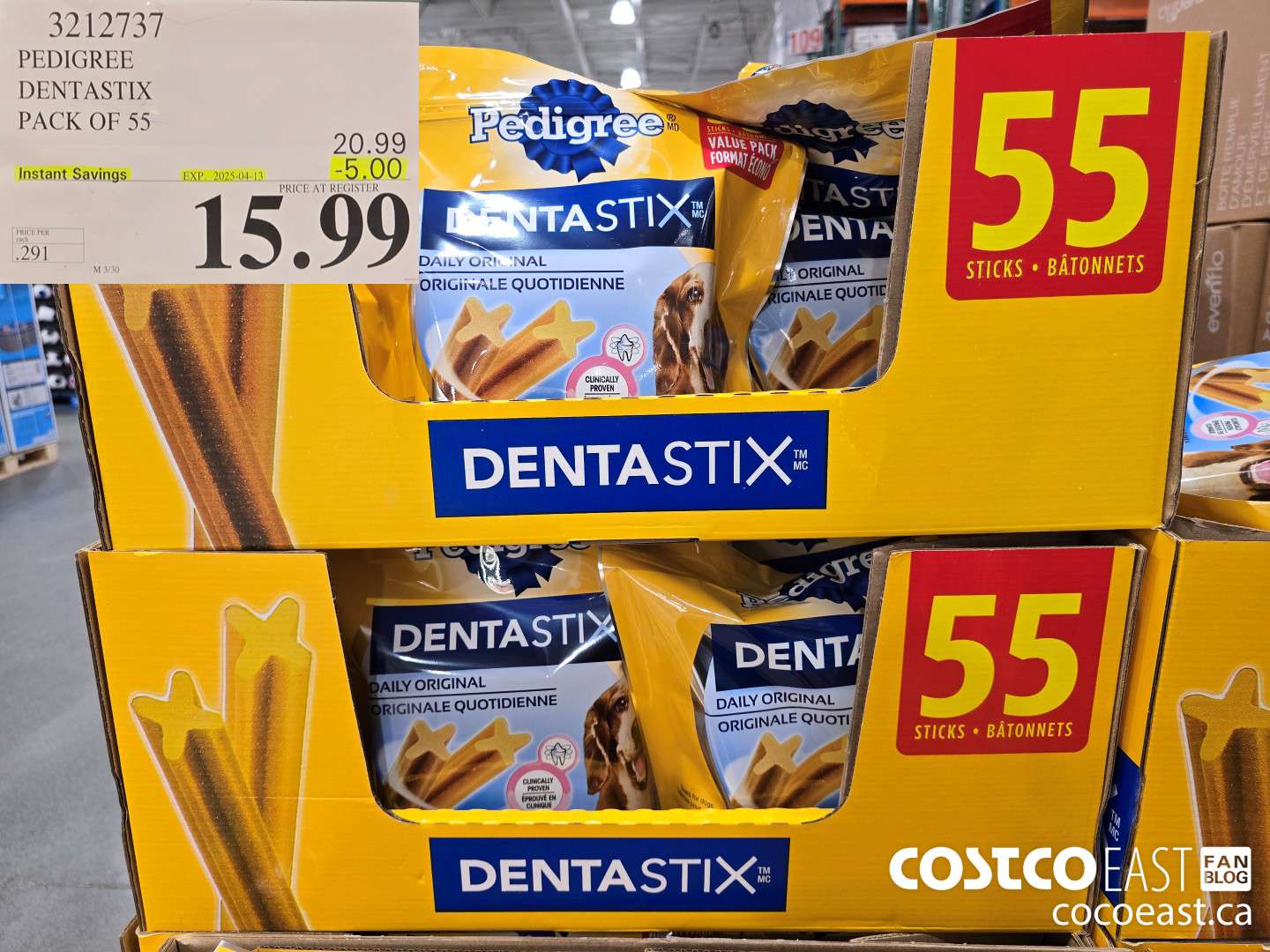 3212737 PEDIGREE DENTASTIX PACK OF 55 ($5.00 INSTANT SAVINGS EXPIRES ON 2025-04-13) $15.99