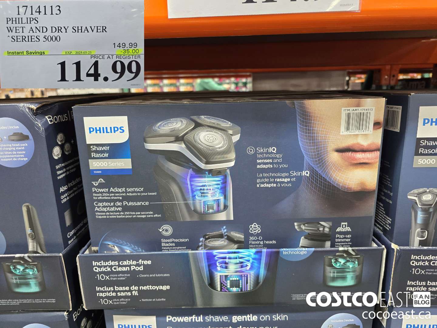 1714113 PHILIPS WET AND DRY SHAVER SERIES 5000 ($35.00 INSTANT SAVINGS EXPIRES ON 2025-03-23) $114.99