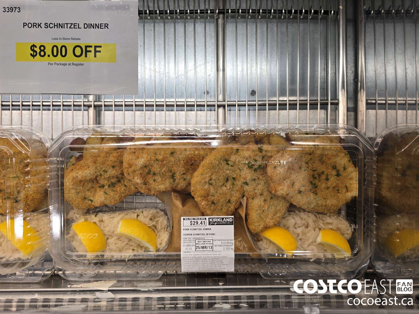 33973 PORK SCHNITZEL DINNER ($8.00 INSTANT SAVINGS)