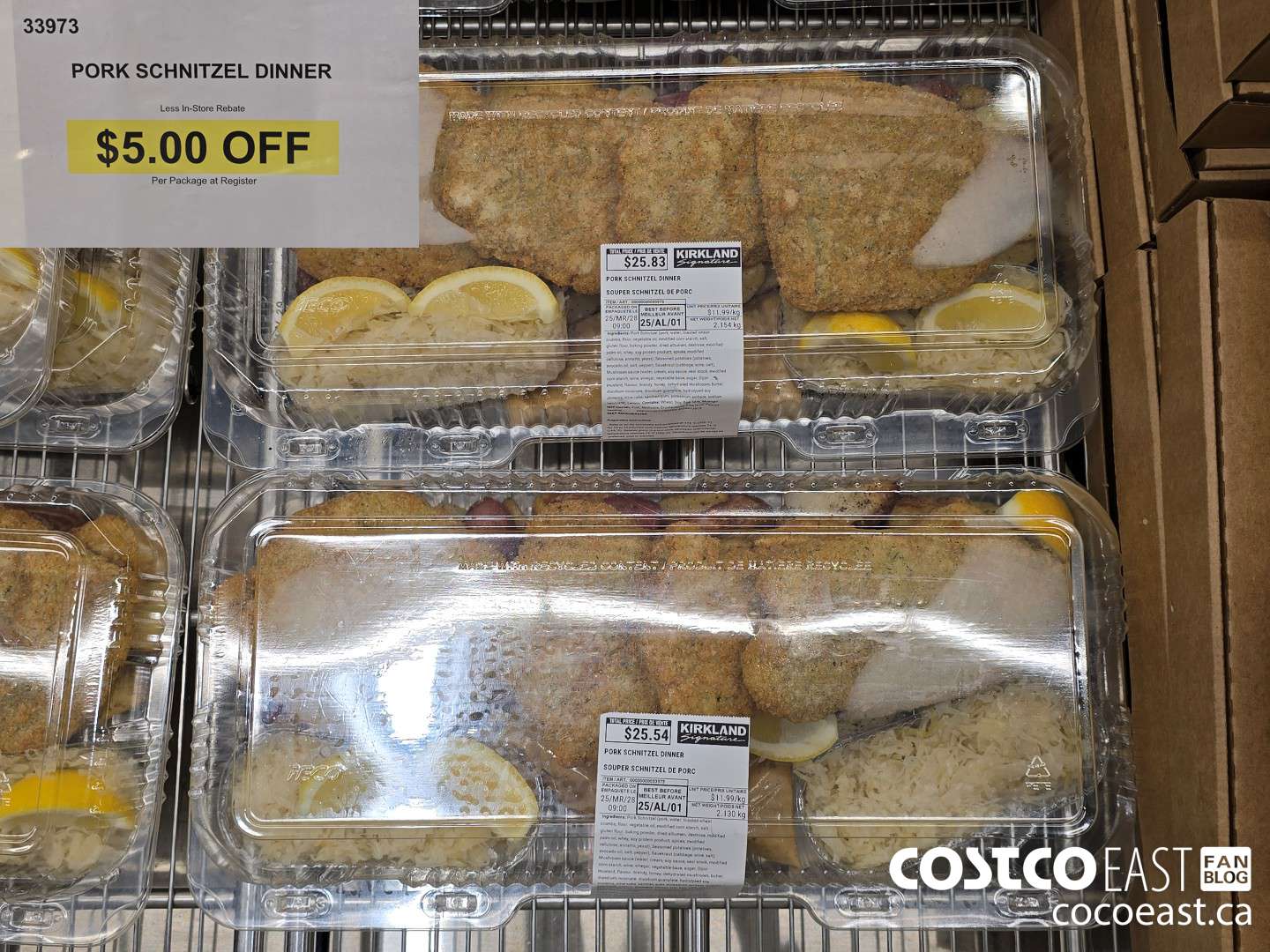 33973 PORK SCHNITZEL DINNER ($5.00 INSTANT SAVINGS)