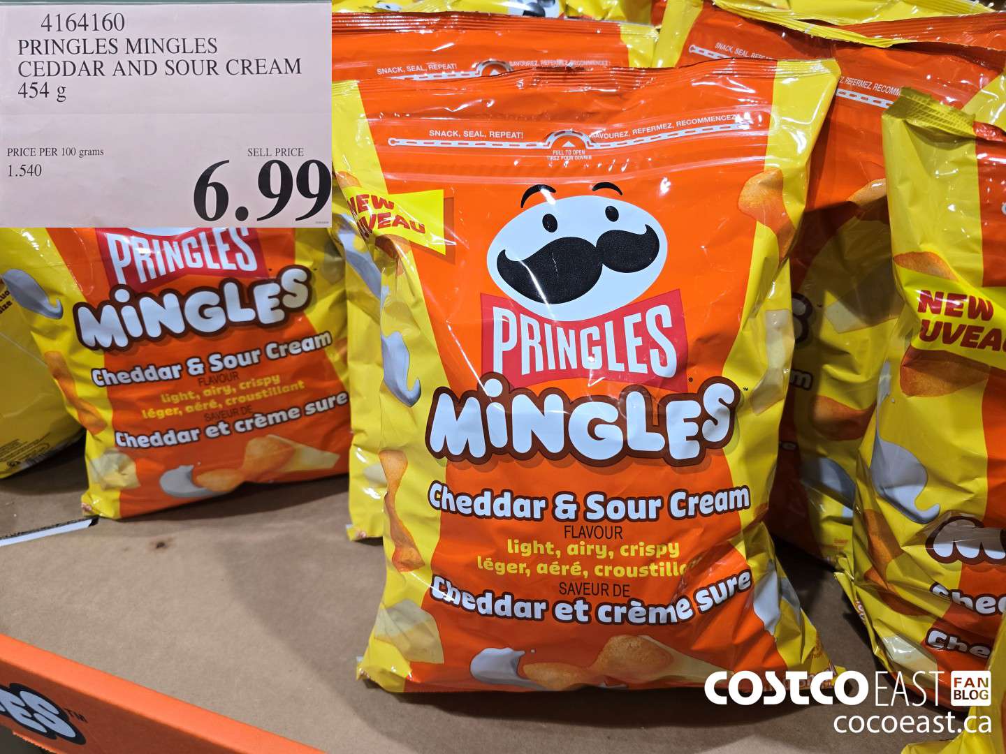 4164160 PRINGLES MINGLES CEDDAR AND SOUR CREAM 454 g $6.99