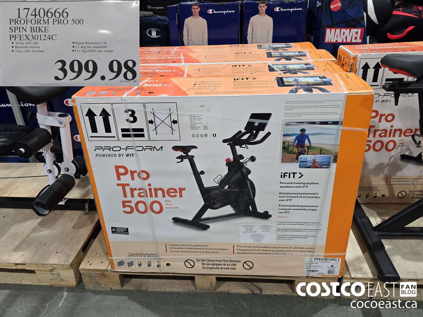 1740666 PROFORM PRO 500 SPIN BIKE PFEX30124C $399.98