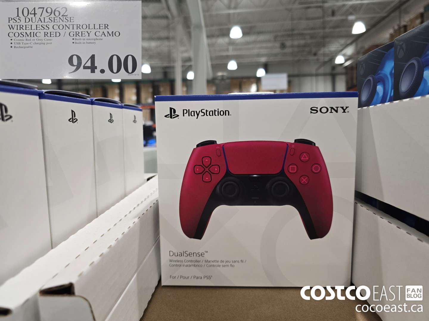 1047962 PS5 DUALSENSE WIRELESS CONTROLLER COSMIC RED / GREY CAMO $94.00