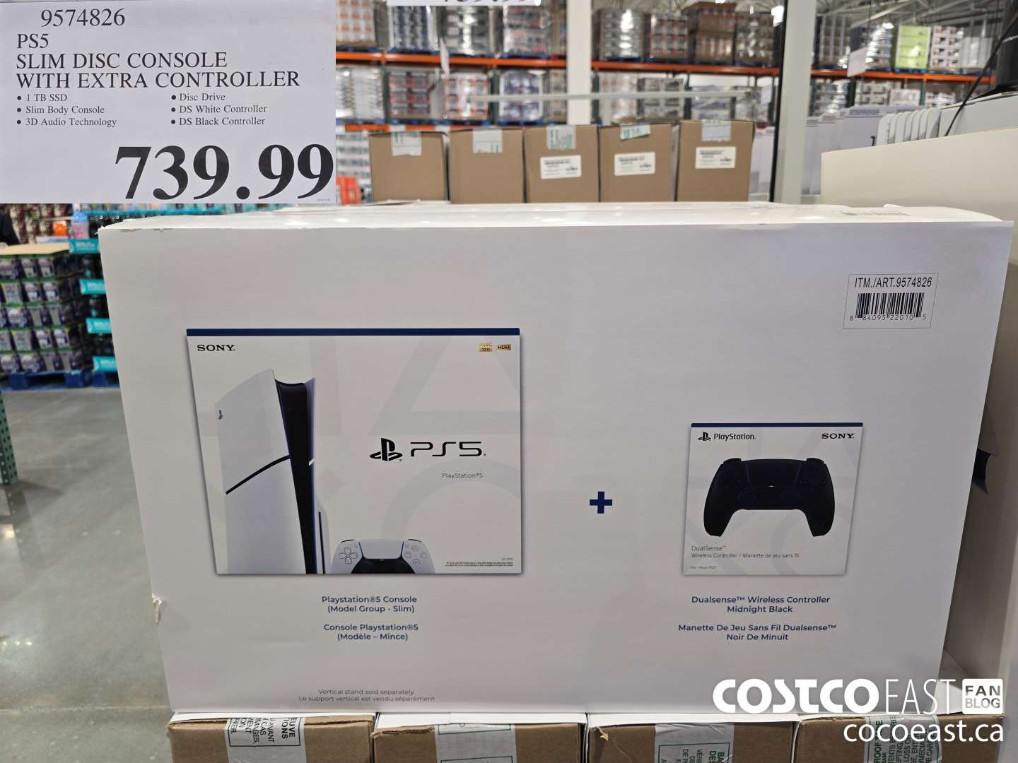 9574826 PS5 SLIM DISC CONSOLE WITH EXTRA CONTROLLER $739.99