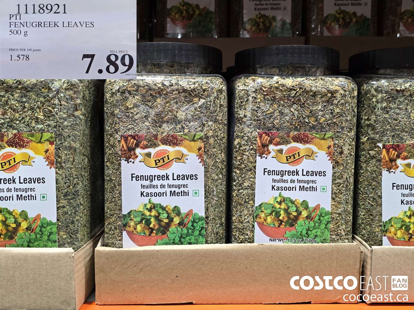 1118921 PTI FENUGREEK LEAVES 500 g $7.89