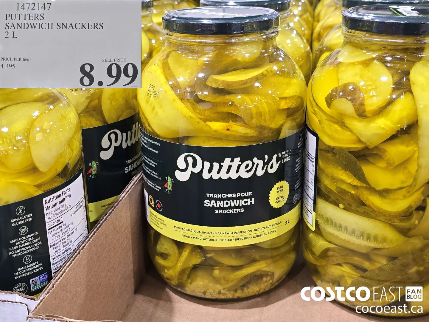 1472147 PUTTERS SANDWICH SNACKERS 2 L $8.99