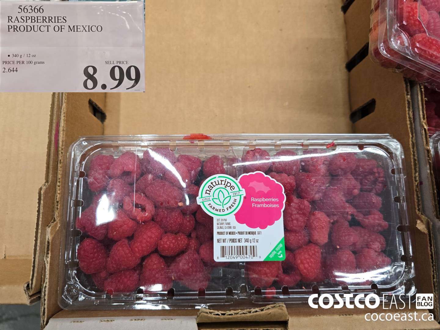 56366 RASPBERRIES PRODUCT OF MEXICO $8.99
