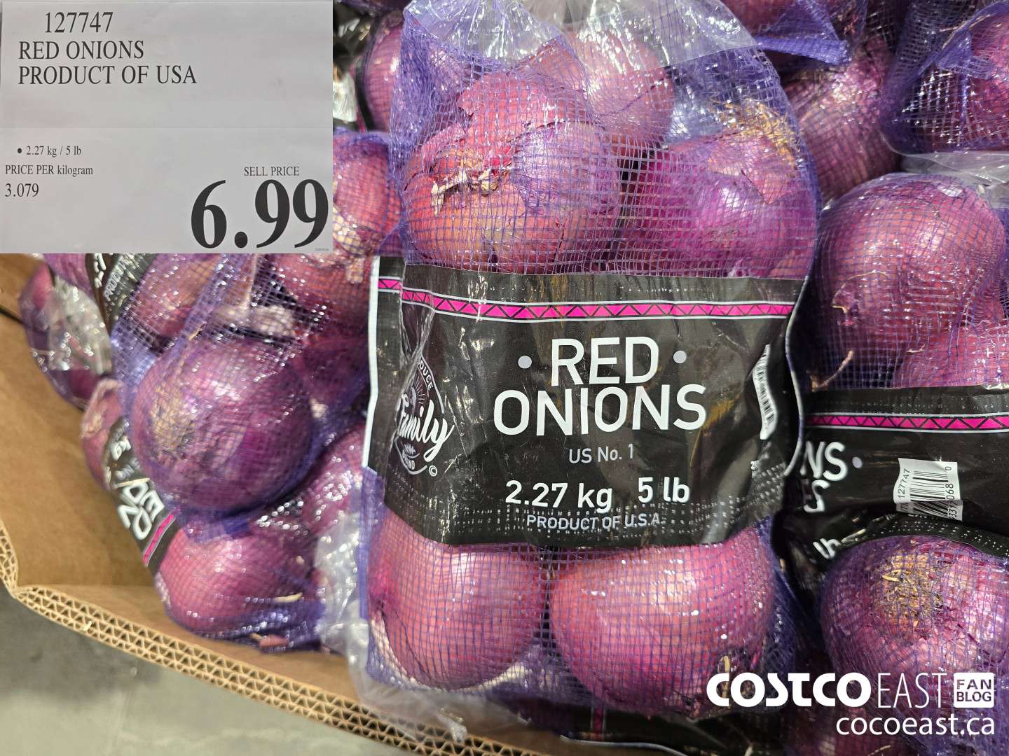 127747 RED ONIONS PRODUCT OF USA $6.99