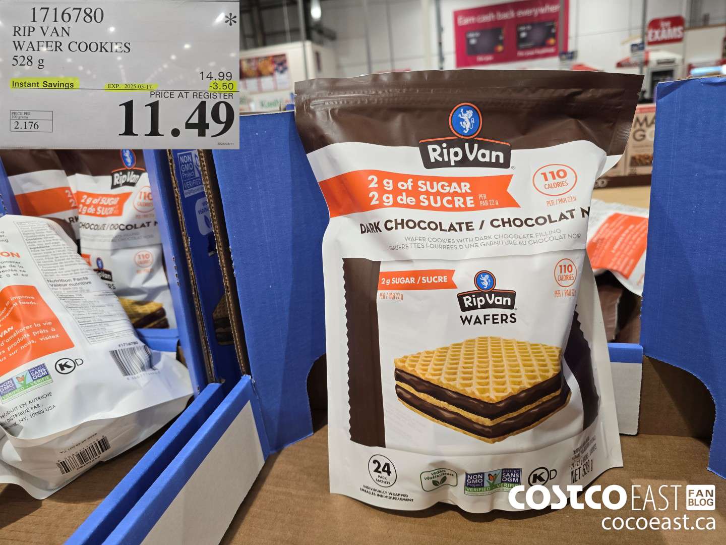 1716780 RIP VAN WAFER COOKIES 528 G ($3.50 INSTANT SAVINGS EXPIRES ON 2025-03-17) $11.49
