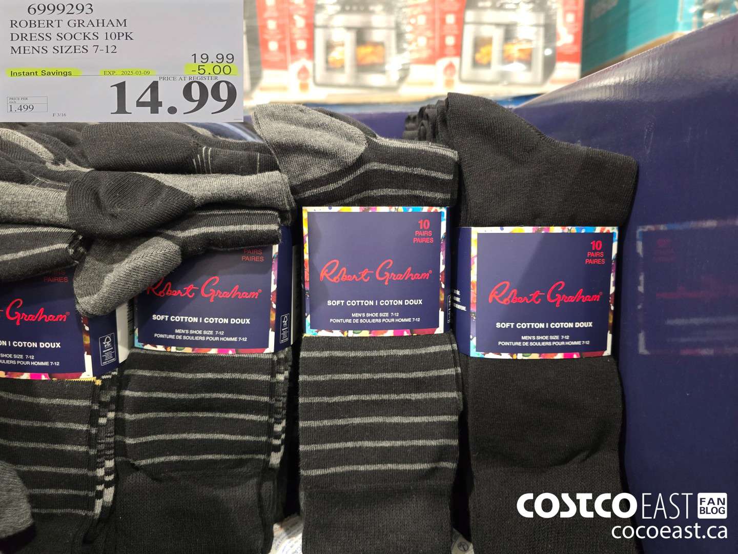6999293 ROBERT GRAHAM DRESS SOCKS 10PK MENS SIZES 7-12 ($5.00 INSTANT SAVINGS EXPIRES ON 2025-03-09) $14.99