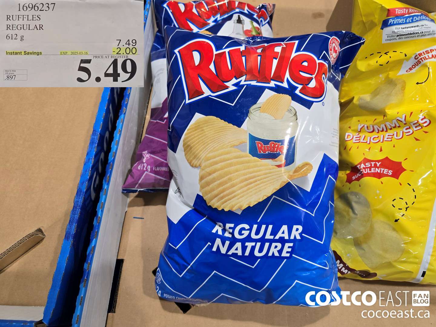 1696237 RUFFLES REGULAR 612 G ($2.00 INSTANT SAVINGS EXPIRES ON 2025-03-16) $5.49