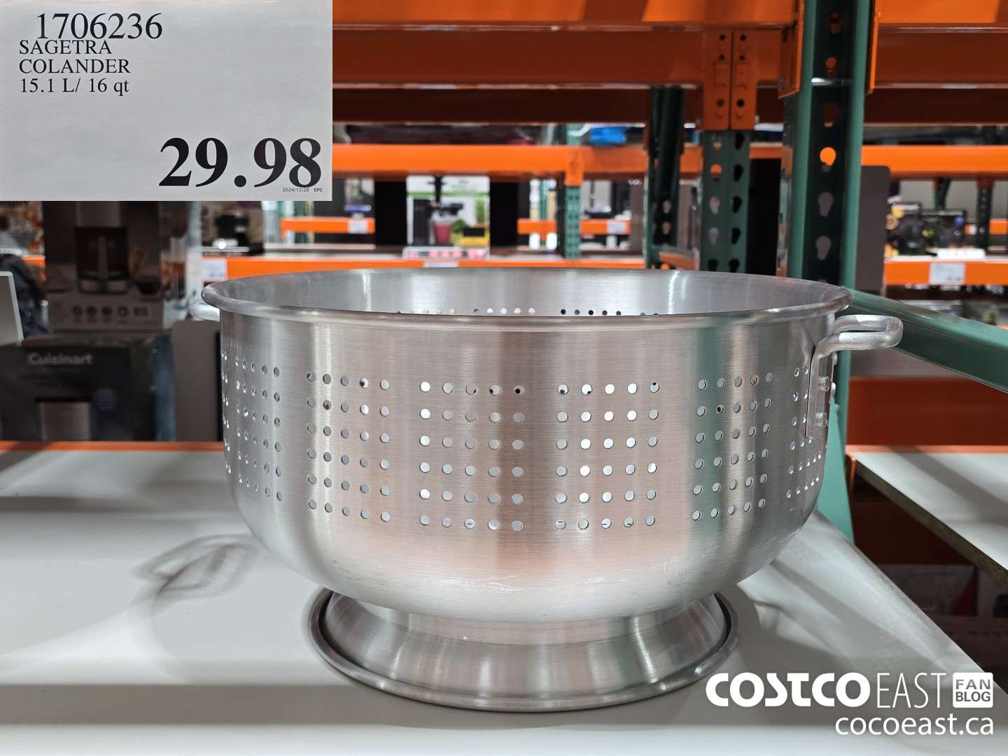 1706236 SAGETRA COLANDER 15.1.L/ 16.41 QT $29.98