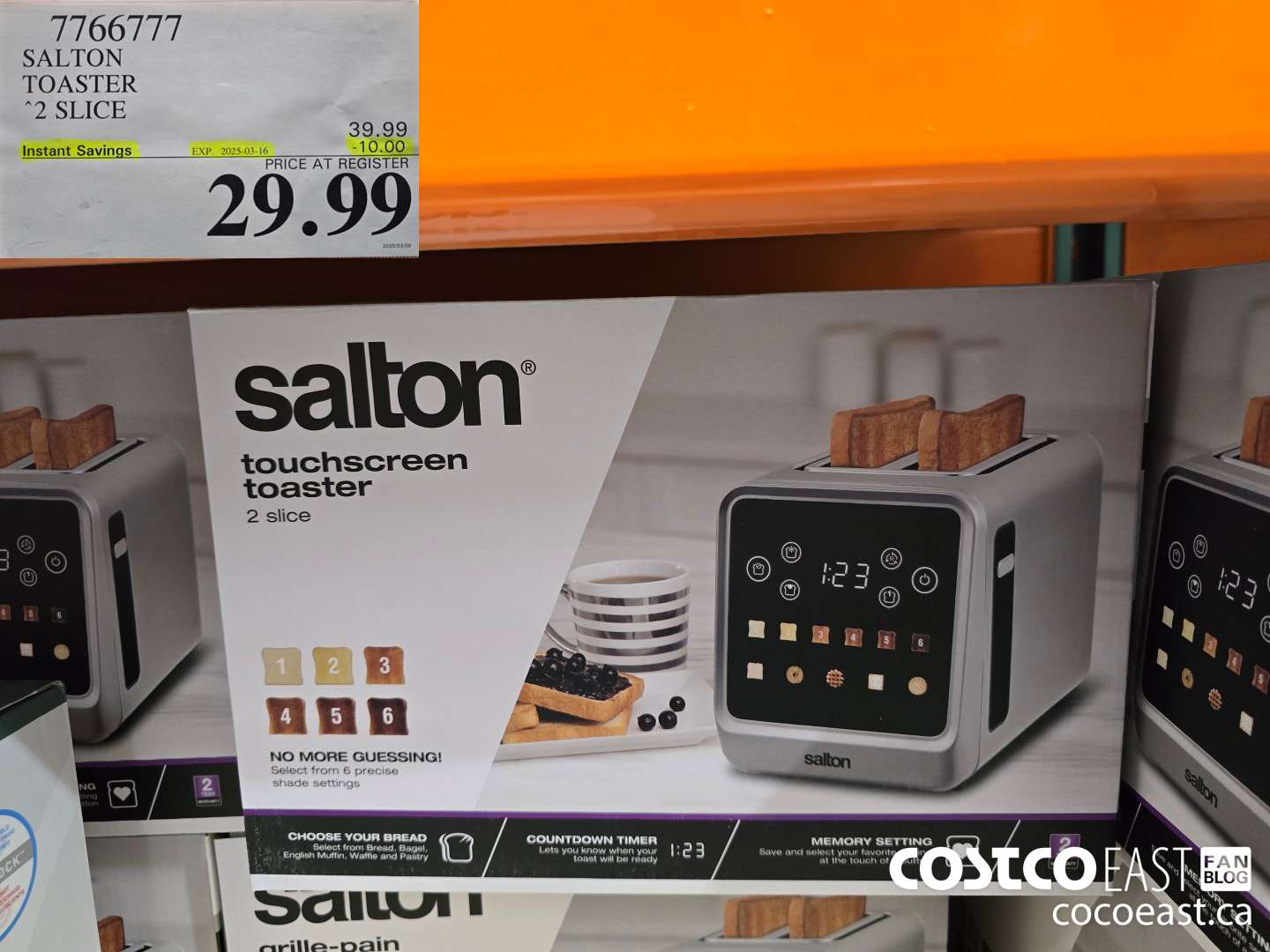 7166777 SALTON TOASTER 2 SLICE ($10.00 INSTANT SAVINGS EXPIRES ON 2025-03-16) $29.99