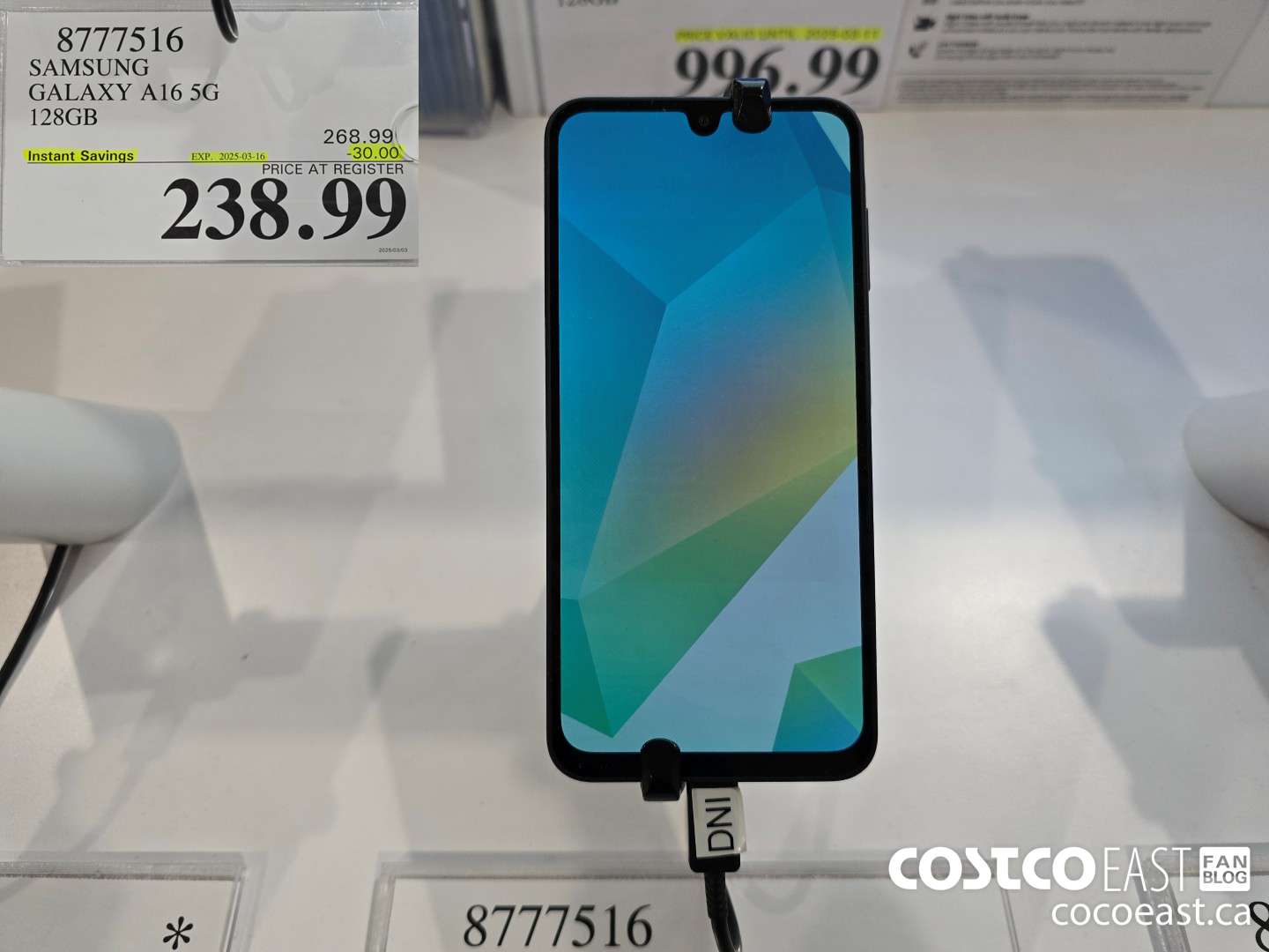 8777516 SAMSUNG GALAXY A16 5G 128GB ($30.00 INSTANT SAVINGS EXPIRES ON 2025-03-16) $238.99