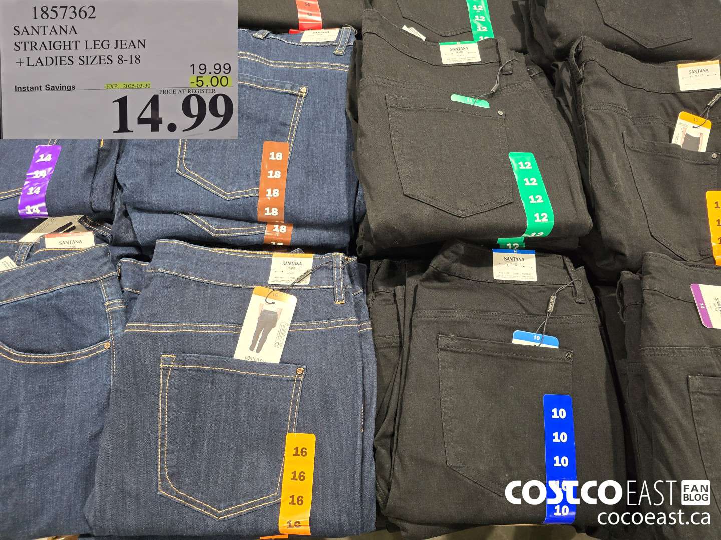 1857362 SANTANA STRAIGHT LEG JEAN +LADIES SIZES 8-18 ($5.00 INSTANT SAVINGS EXPIRES ON 2025-03-30) $14.99