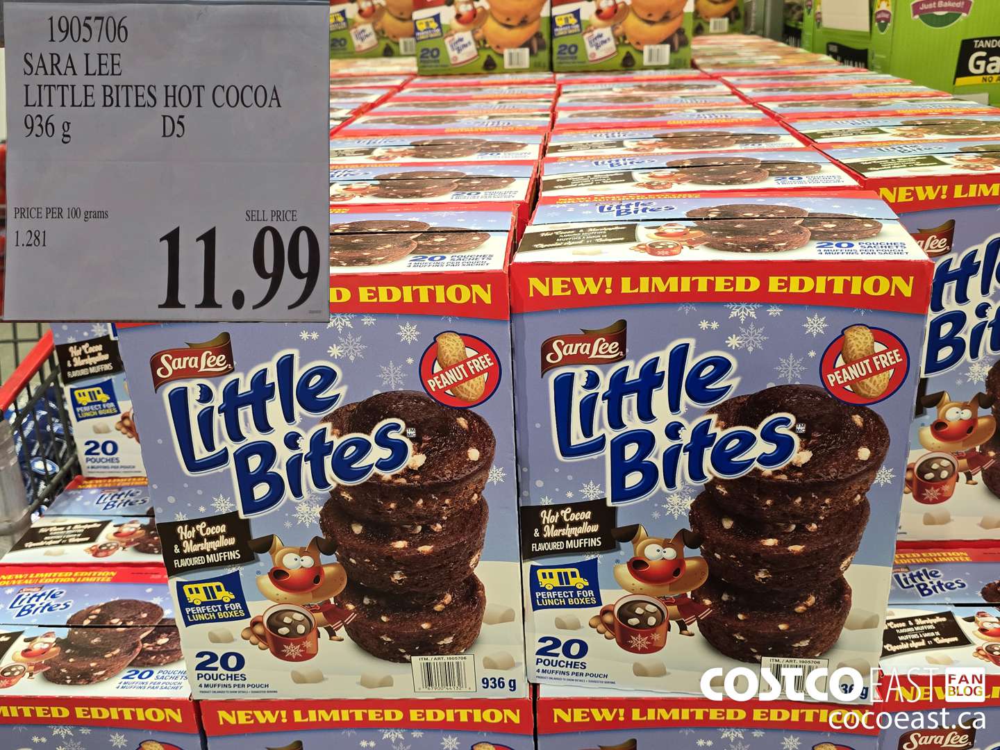 1905706 SARA LEE LITTLE BITES HOT COCOA 936 G $11.99