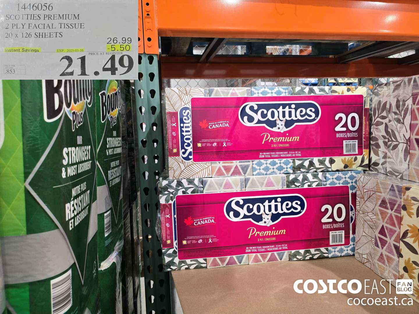 1446056 SCOTTIE PREMIUM 2 PLY FACIAL TISSUES 20 x 126 sheets ($5.50 INSTANT SAVINGS EXPIRES ON 2025-03-16) $21.49