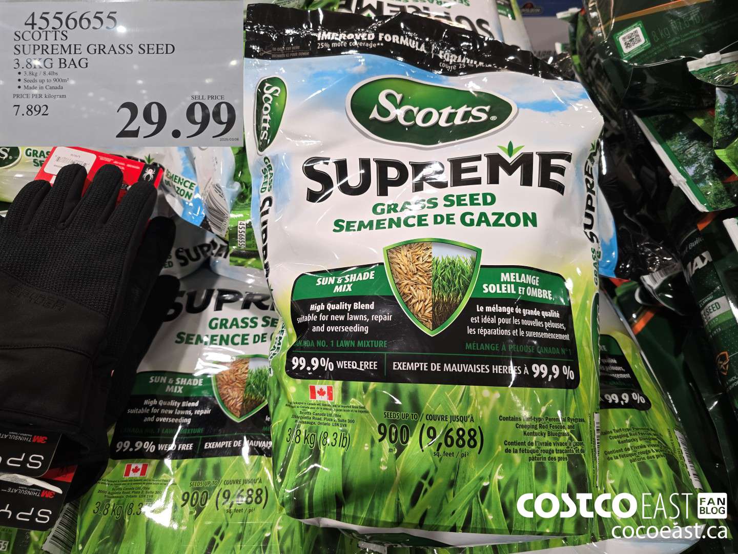 4556655 SCOTTS SUPREME GRASS SEED 3.8KG BAG $29.99