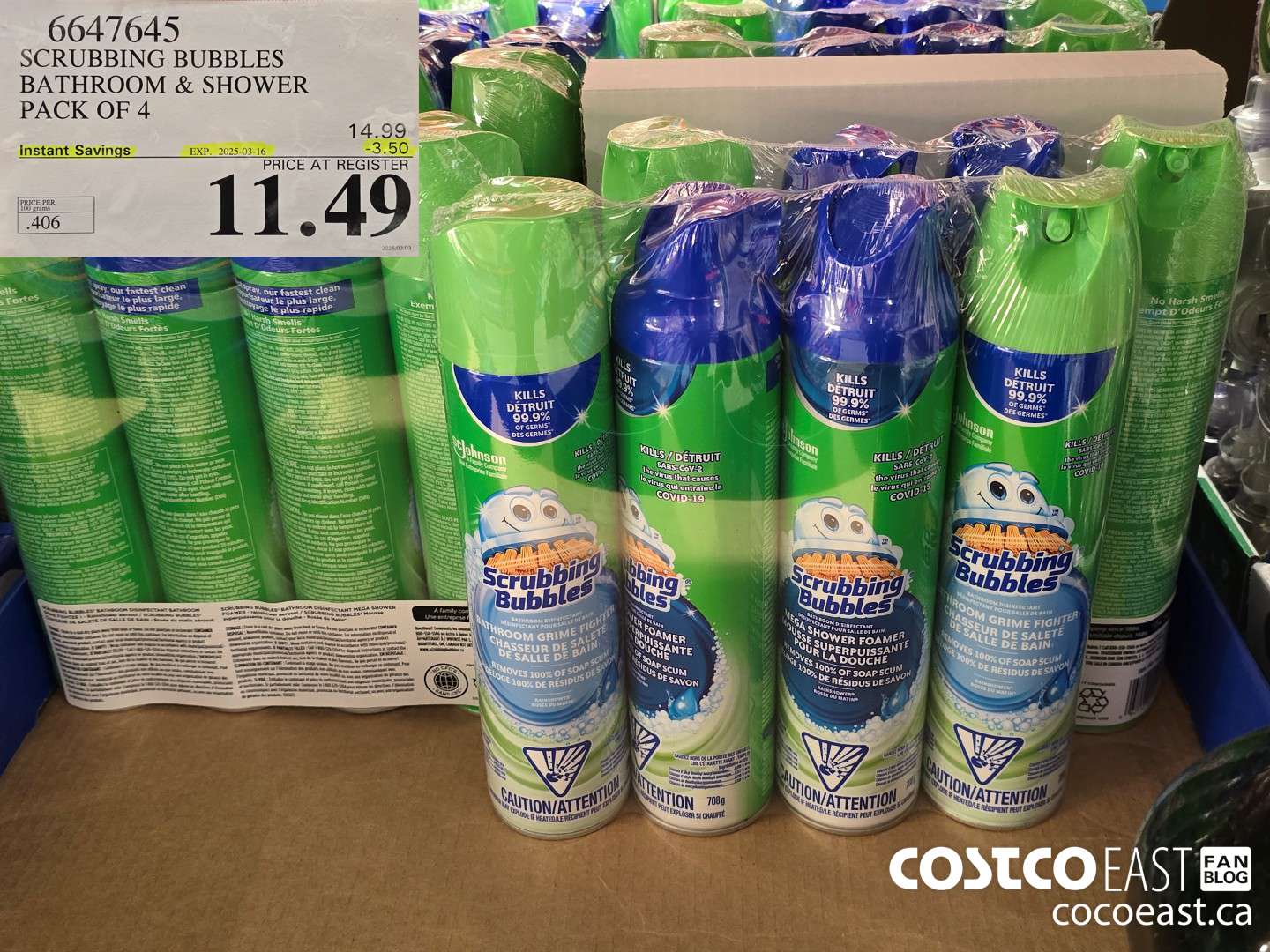 6647645 SCRUBBING BUBBLES BATHROOM & SHOWER PACK OF 4 ($3.50 INSTANT SAVINGS EXPIRES ON 2025-03-16) $11.49