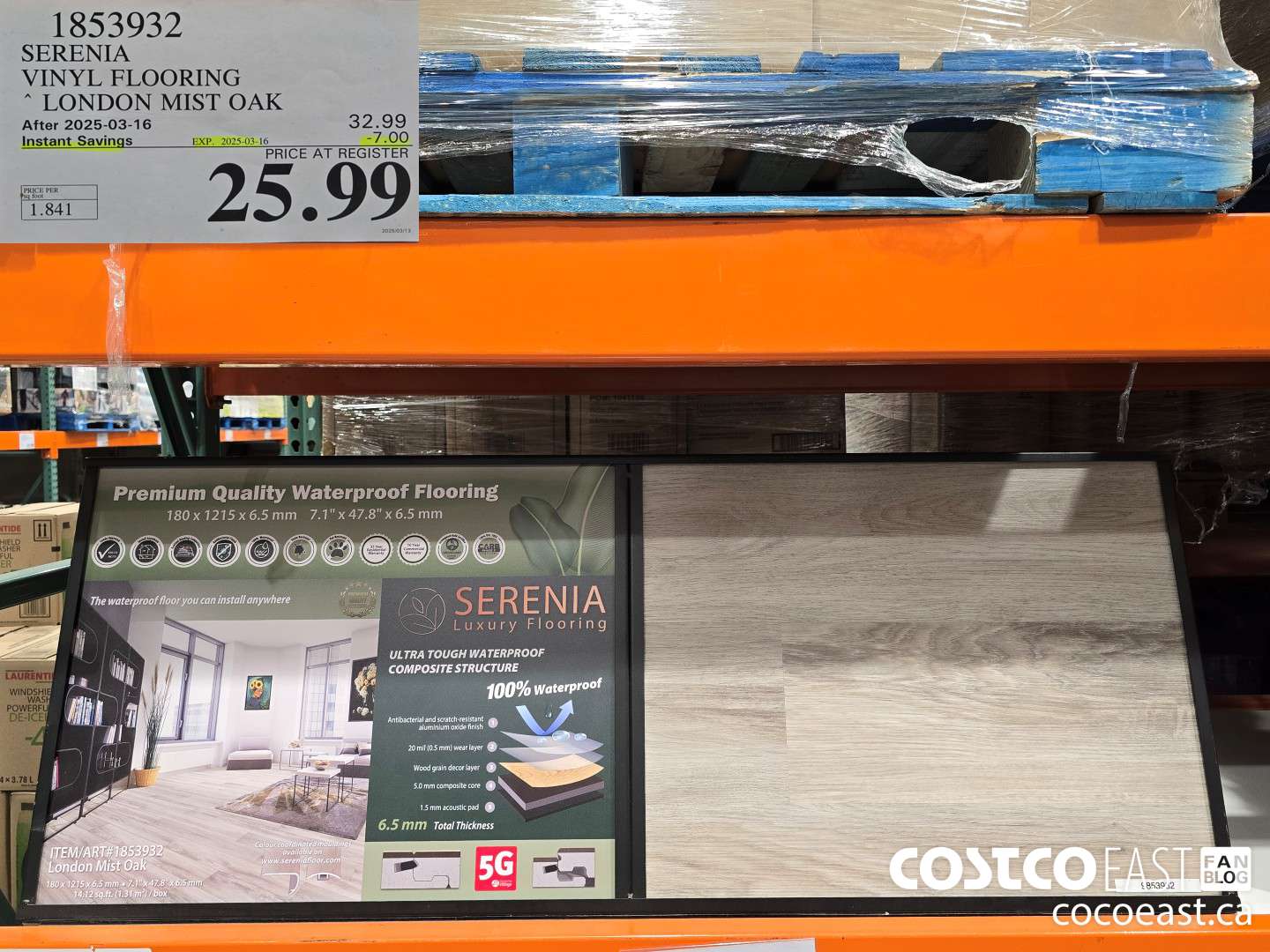 1853932 SERENIA VINYL FLOORING LONDON MIST OAK ($7.00 INSTANT SAVINGS EXPIRES ON 2025-03-16) $25.99