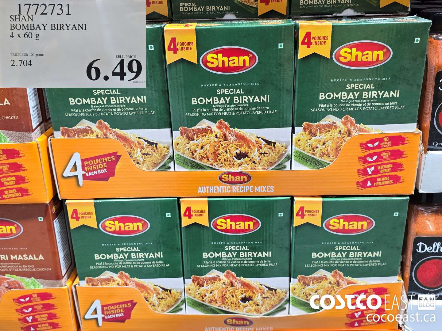 1772731 SHAN BOMBAY BIRYANI 4 x 60 g $6.49