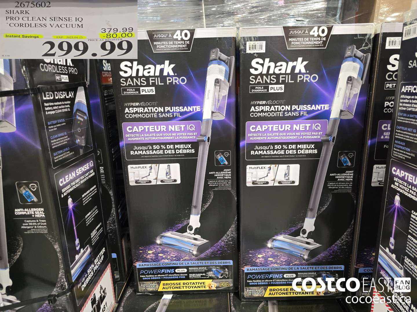 2675602 SHARK PRO CLEAN SENSE IQ CORDLESS VACUUM ($80.00 INSTANT SAVINGS EXPIRES ON 2025-04-13) $299.99