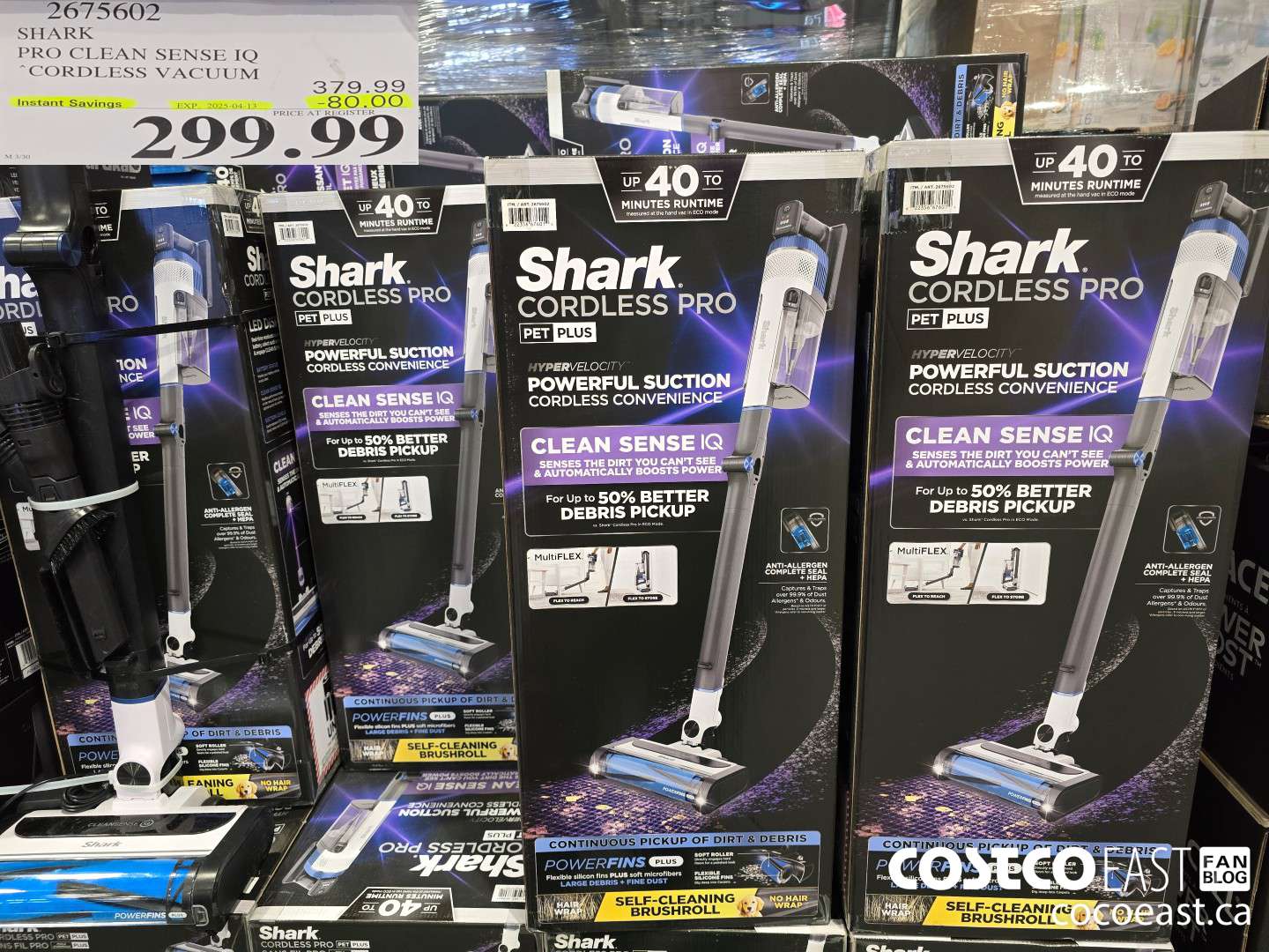 2675602 SHARK PRO CLEAN SENSE IQ CORDLESS VACUUM ($80.00 INSTANT SAVINGS EXPIRES ON 2025-04-13) $299.99