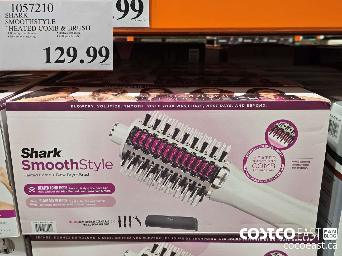 1057210 SHARK SMOOTHSTYLE HEATED COMB & BRUSH $129.99
