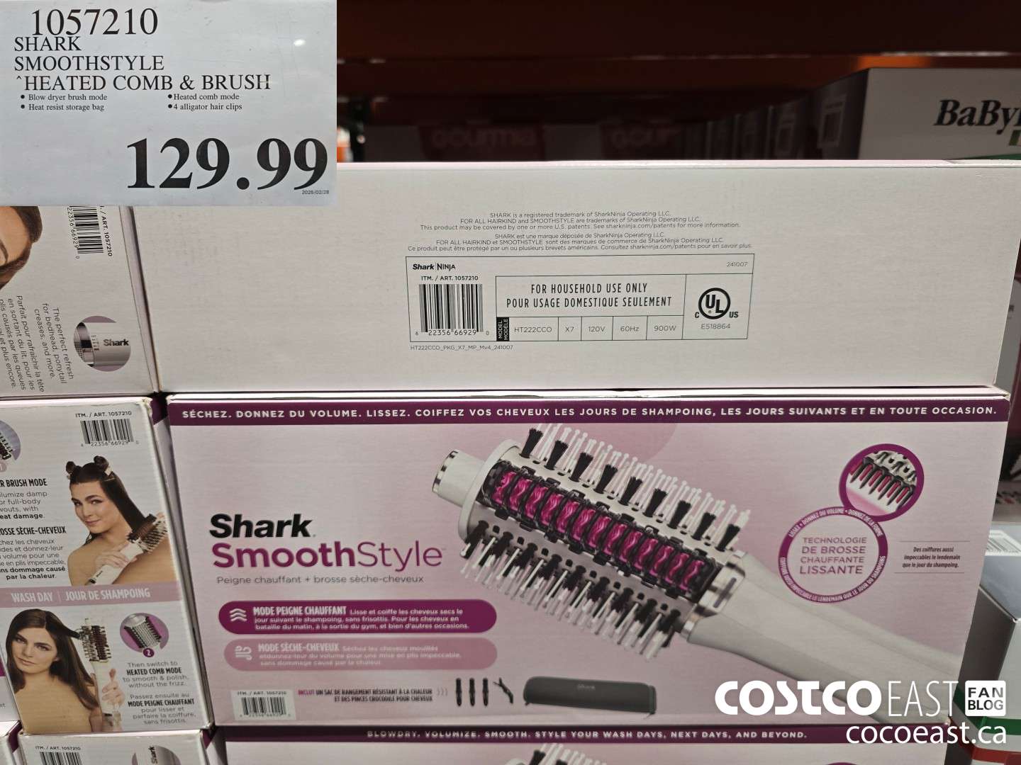 1057210 SHARK SMOOTHSTYLE HEATED COMB & BRUSH $129.99