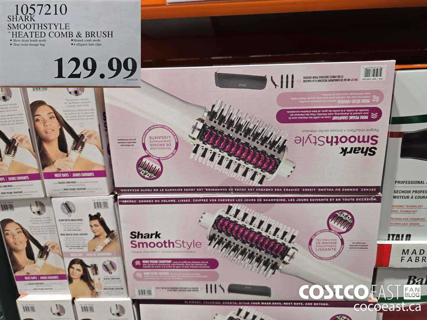1057210 SHARK SMOOTHSTYLE HEATED COMB & BRUSH $129.99