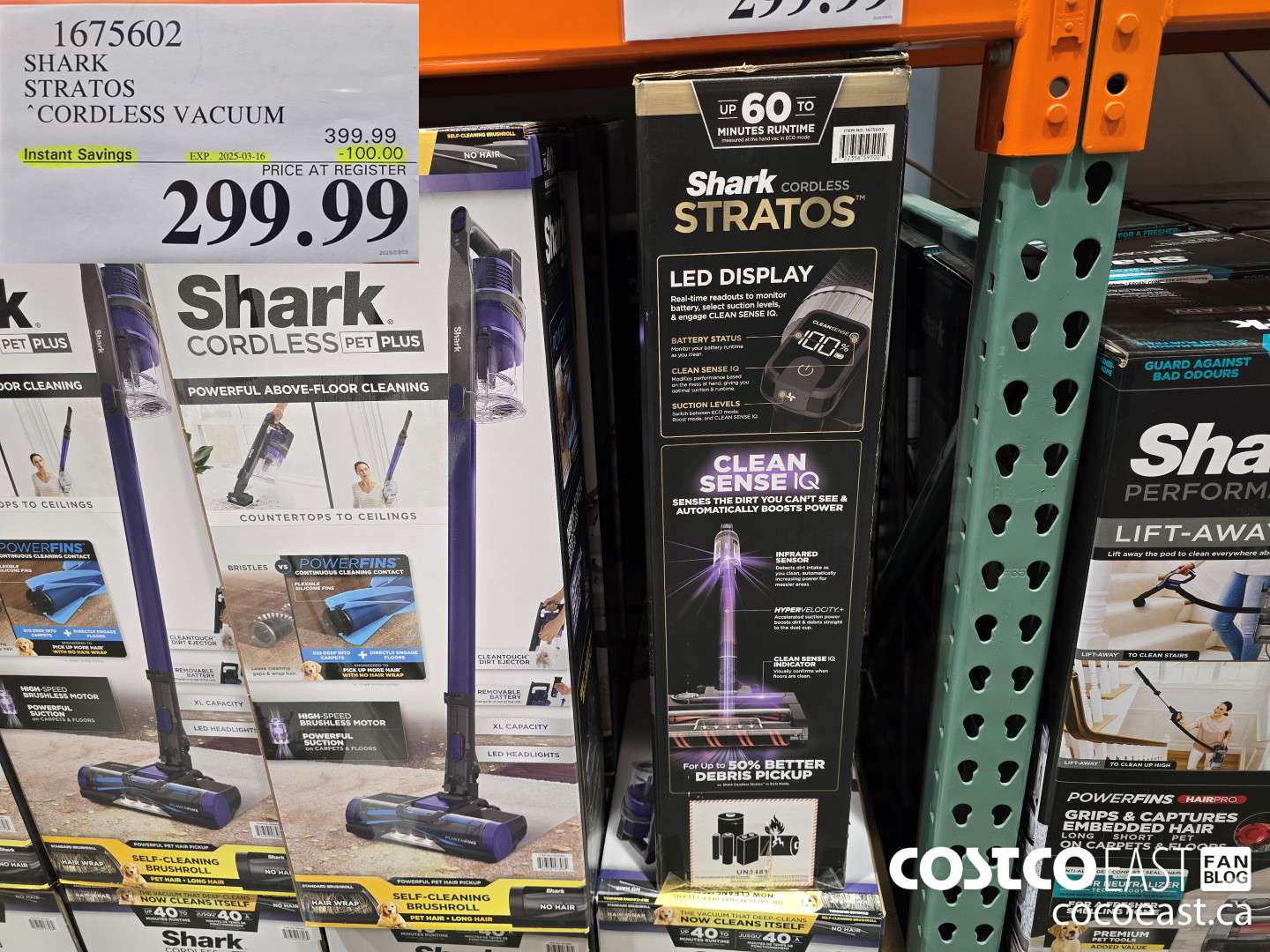 1675602 SHARK STRATOS CORDLESS STICK VACUUM ($100.00 INSTANT SAVINGS EXPIRES ON 2025-03-16) $299.99