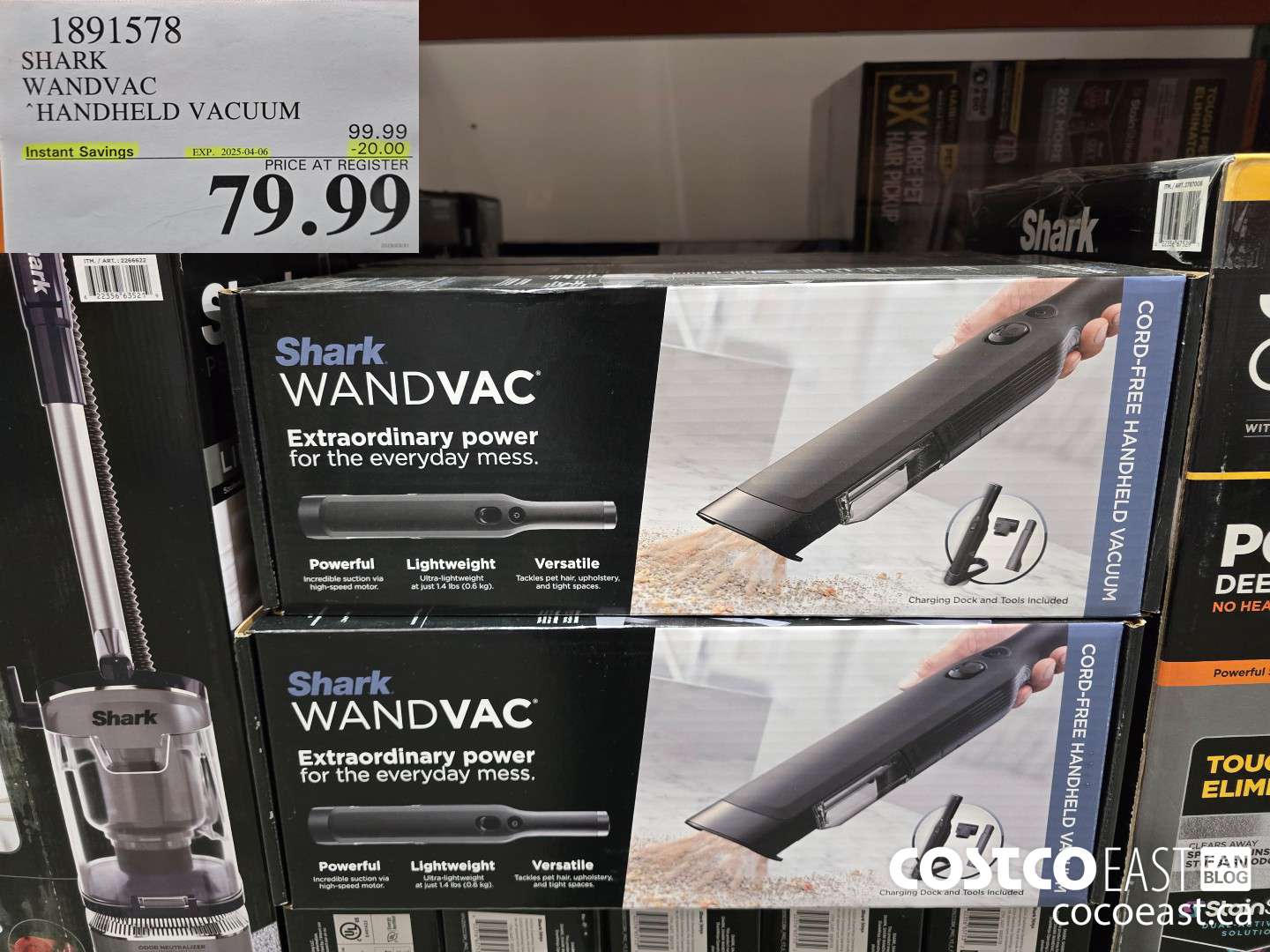 1891578 SHARK WANDVAC HANDHELD VACUUM ($20.00 INSTANT SAVINGS EXPIRES ON 2025-04-06) $79.99