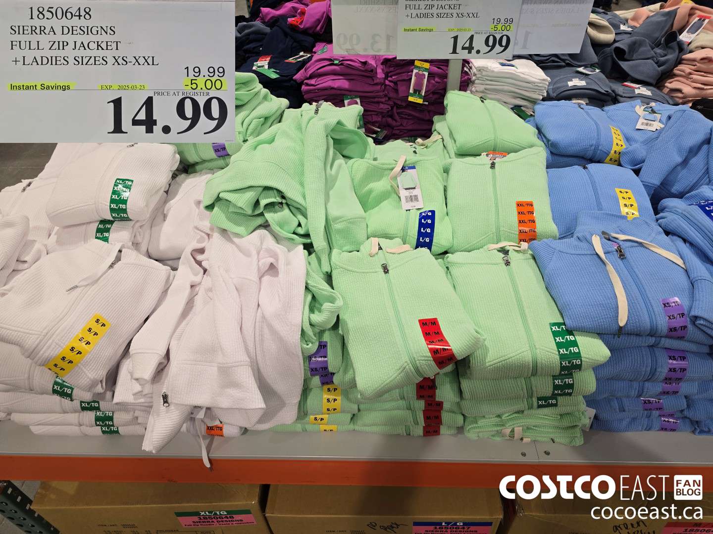 1850648 SIERRA DESIGNS FULL ZIP JACKET +LADIES SIZES XS-XXL ($5.00 INSTANT SAVINGS EXPIRES ON 2025-03-23) $14.99