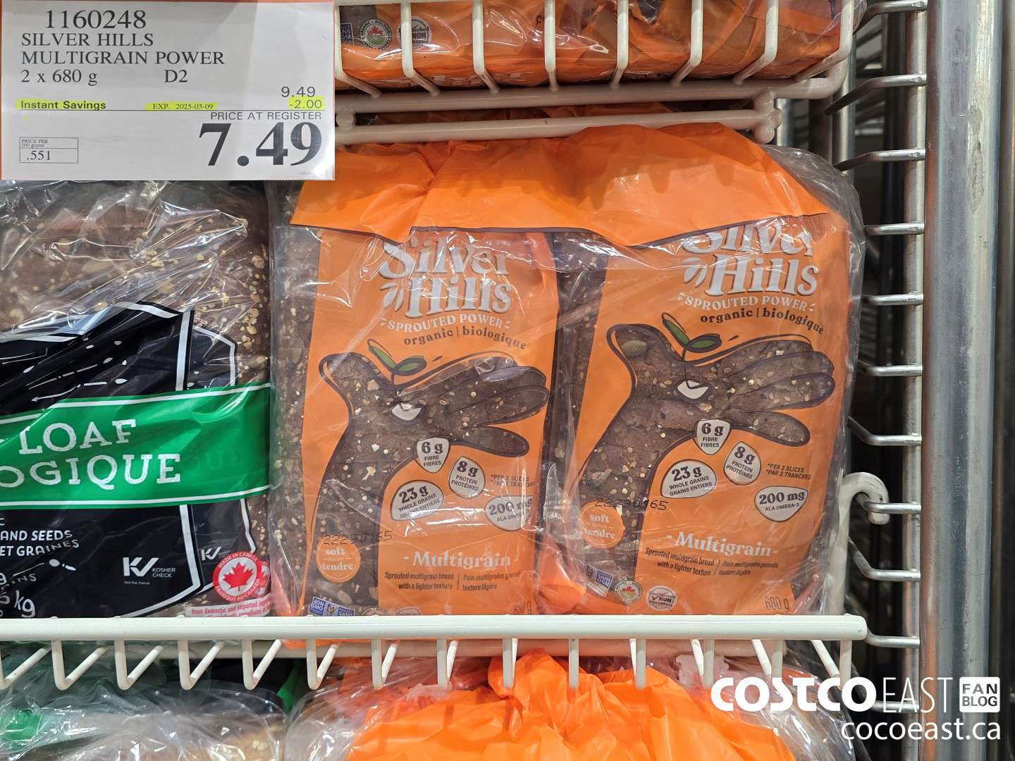 1160248 SILVER HILLS MULTIGRAIN POWER 2 X 680 g ($2.00 INSTANT SAVINGS EXPIRES ON 2025-03-09) $7.49