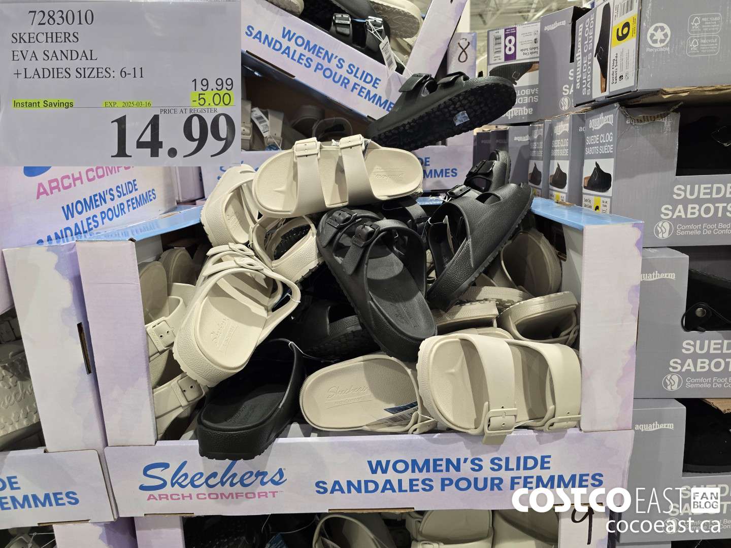 7283010 SKECHERS EVA SANDAL +LADIES SIZES: 6-11 ($5.00 INSTANT SAVINGS EXPIRES ON 2025-03-16) $14.99