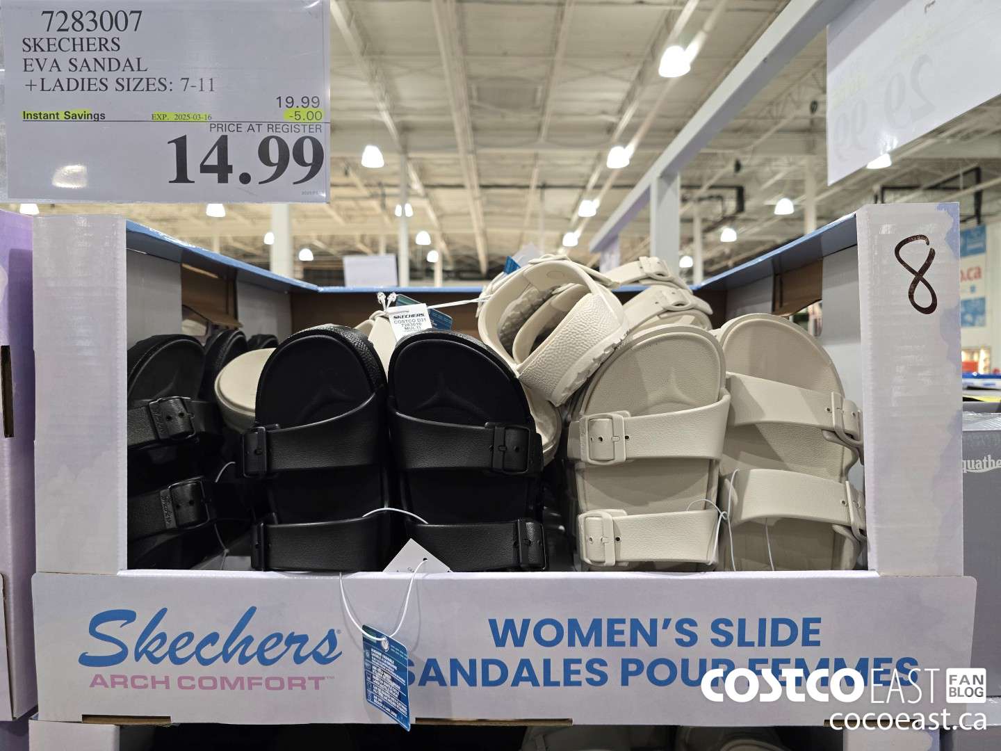 7283007 SKECHERS EVA SANDAL +LADIES SIZES: 7-11 ($5.00 INSTANT SAVINGS EXPIRES ON 2025-03-16) $14.99