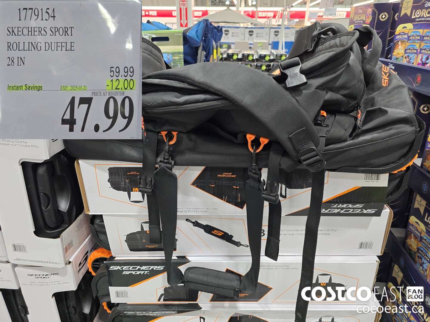 1779154 SKECHERS SPORT ROLLING DUFFLE 28 IN ($12.00 INSTANT SAVINGS EXPIRES ON 2025-03-23) $47.99