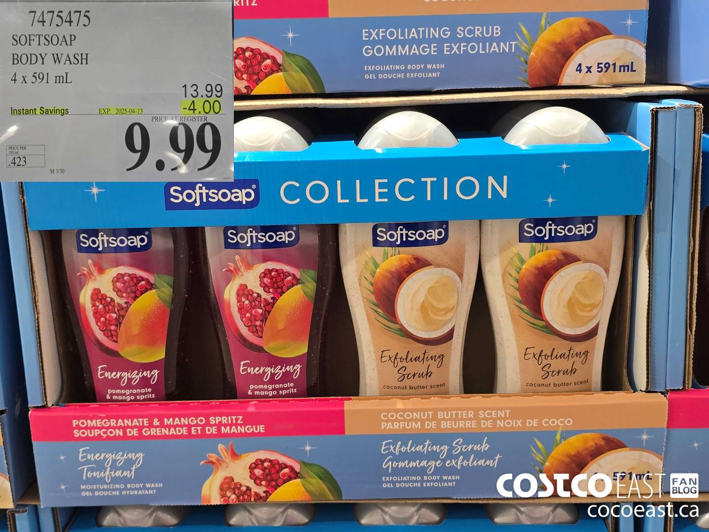 7475475 SOFTSOAP BODY WASH 4 x 591 mL ($4.00 INSTANT SAVINGS EXPIRES ON 2025-04-13) $9.99