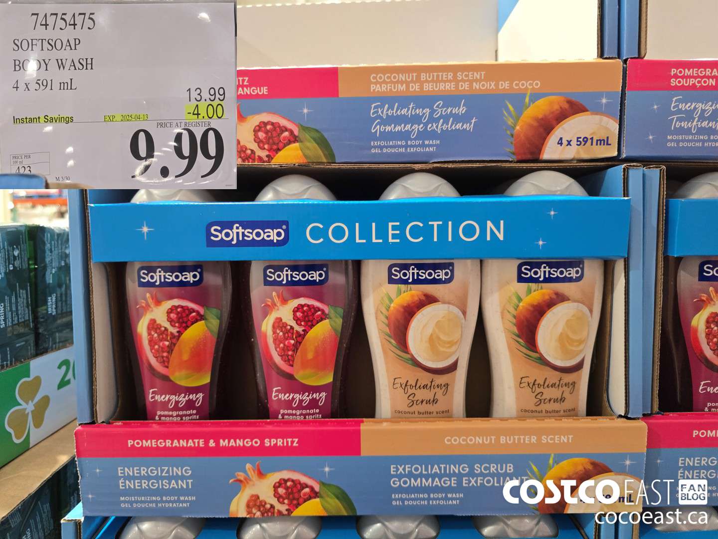 7475475 SOFTSOAP BODY WASH 4 x 591 mL ($4.00 INSTANT SAVINGS EXPIRES ON 2025-04-13) $9.99