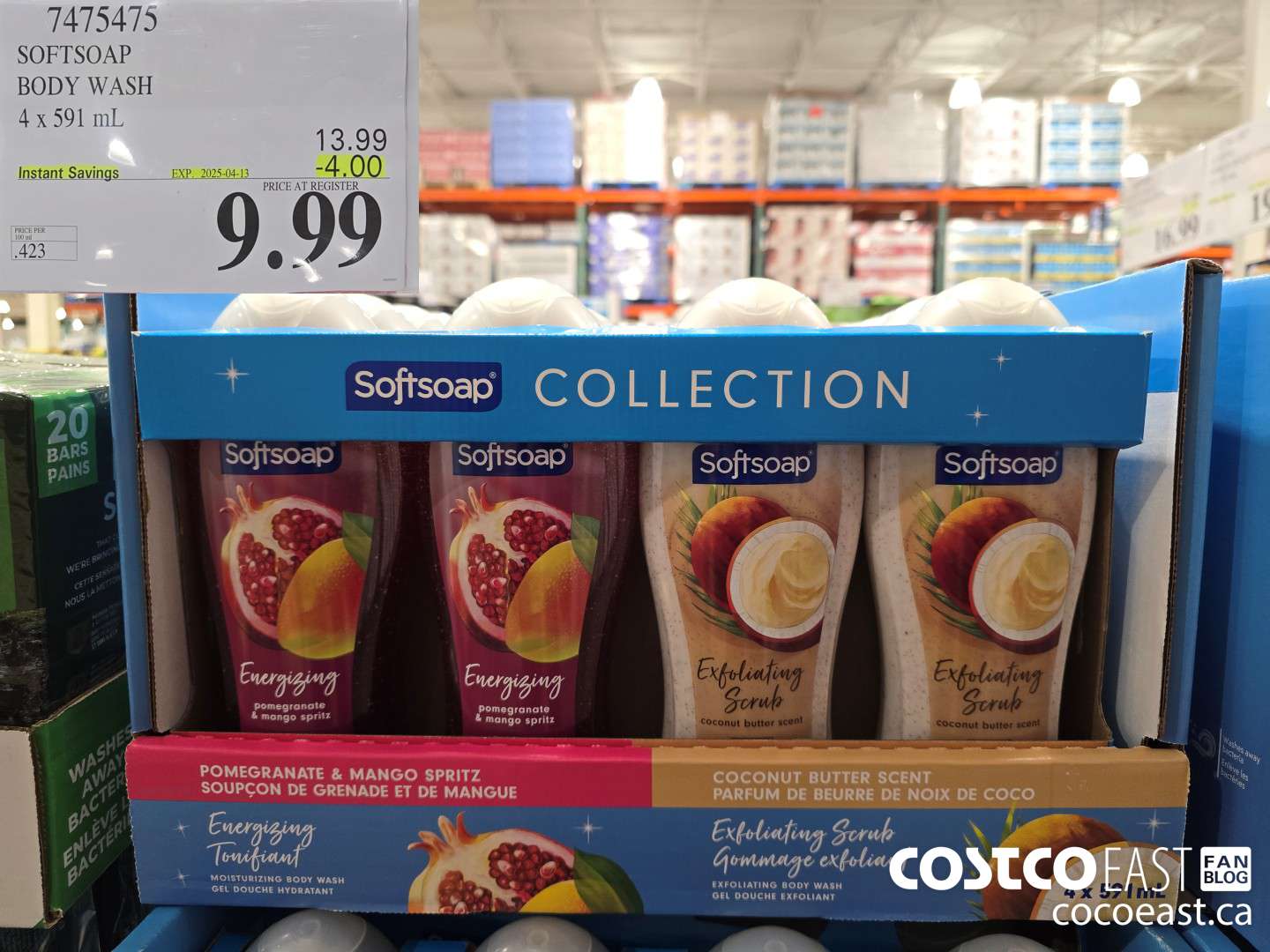 7475475 SOFTSOAP BODY WASH 4 x 591 mL ($4.00 INSTANT SAVINGS EXPIRES ON 2025-04-13) $9.99