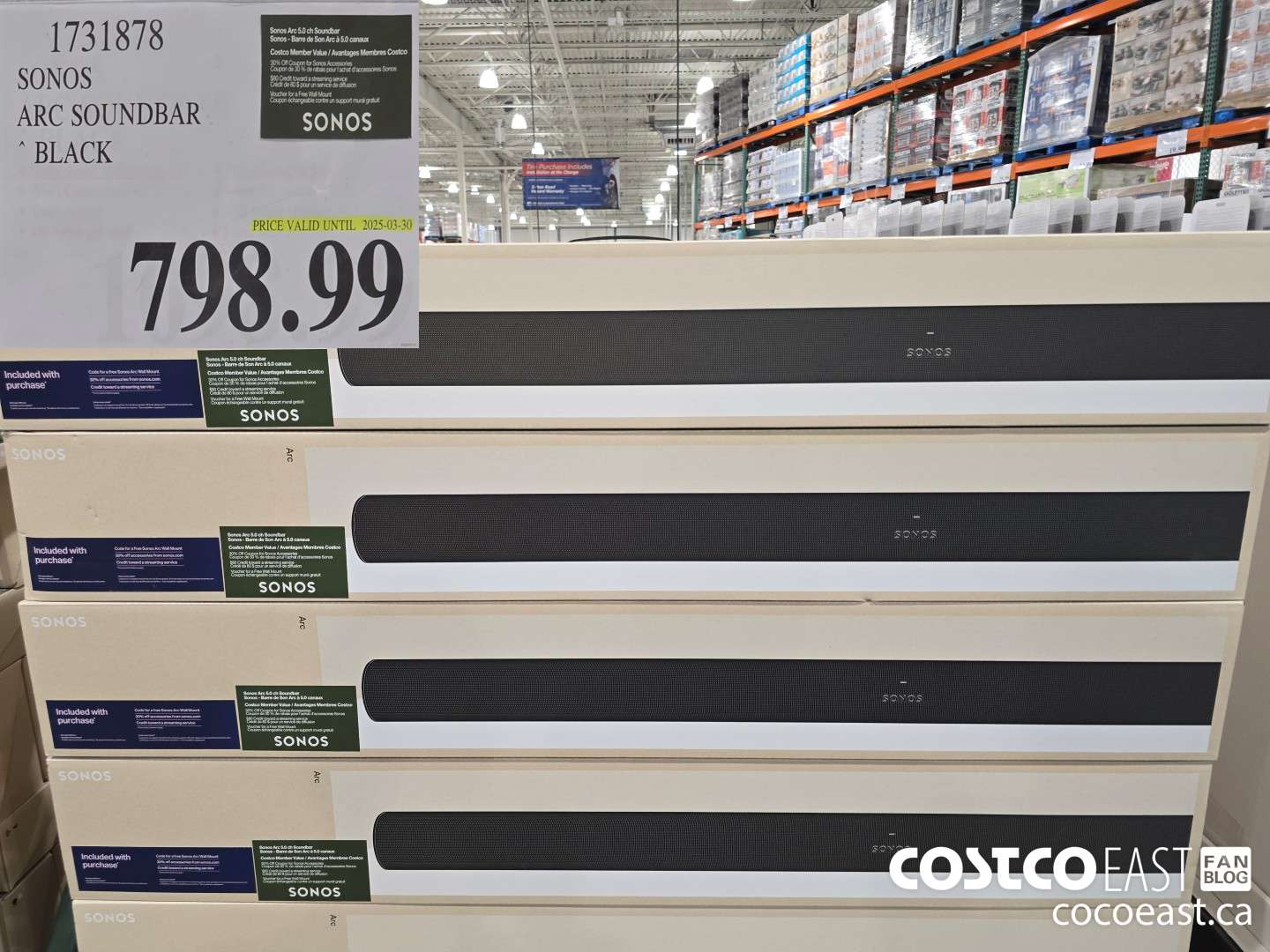 1731878 SONOS ARC SOUNDBAR BLACK $798.99